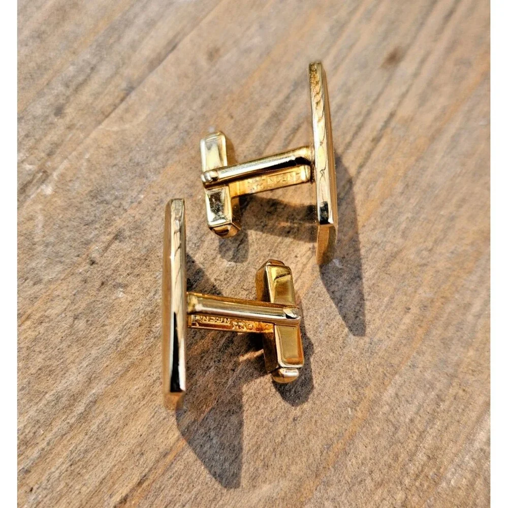 Vintage Anson Polished Gold Cufflinks